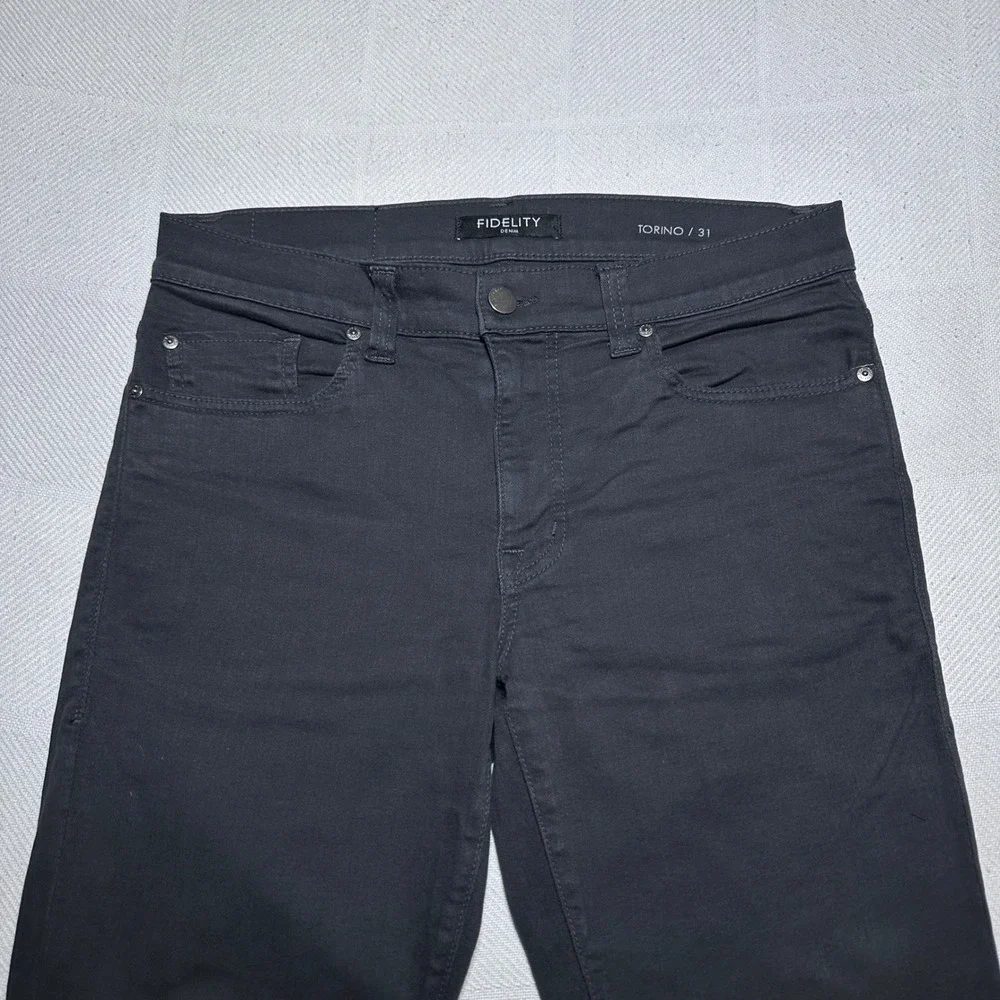 Fidelity Torino Jeans Mens 31x34 Slim Fit Stretch Made in USA Anchor Grey M21397